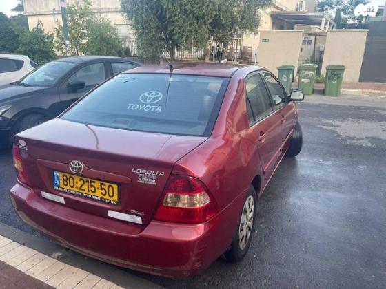 טויוטה קורולה GLI אוט' 1.6 (110 כ''ס) בנזין 2003 למכירה בצפת