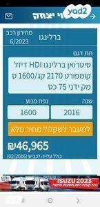 סיטרואן ברלינגו דור 2 (2008-2019) Comfort ידני דיזל 4 דל' 1.6 (75 כ"ס) דיזל 2016 למכירה בראשון לציון