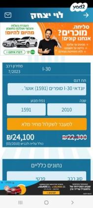 יונדאי i30 Supreme אוט' 1.6 (126 כ''ס) בנזין 2010 למכירה בלוד