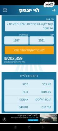 קאדילק XT4 Premium אוט' 2.0 (237 כ''ס) בנזין 2021 למכירה בחיפה