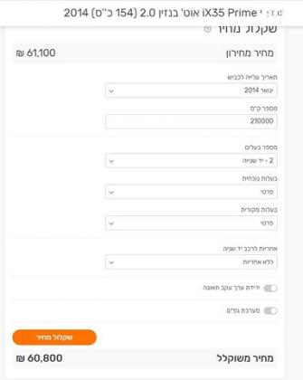 יונדאי iX35 Prime אוט' בנזין 2.0 (154 כ''ס) בנזין 2014 למכירה באלפי מנשה