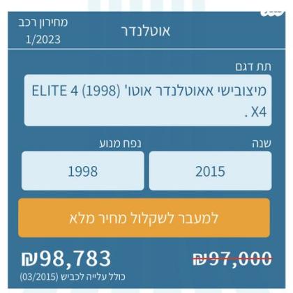 מיצובישי אאוטלנדר 4X4 Elite אוט' 7 מק' 2.0 (150 כ''ס) [2012-2015] בנזין 2015 למכירה בנווה ירק