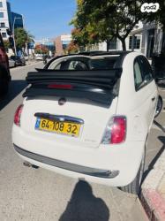 פיאט 500C Convertibile גג בד רובוטית 1.4 (100 כ''ס) בנזין 2014 למכירה ב